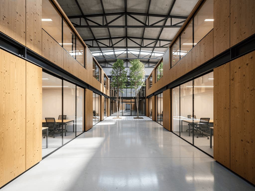 Des bureaux privatifs qui préservent la confidentialité de chacun tout en restant connectés à la dynamique collective du campus.