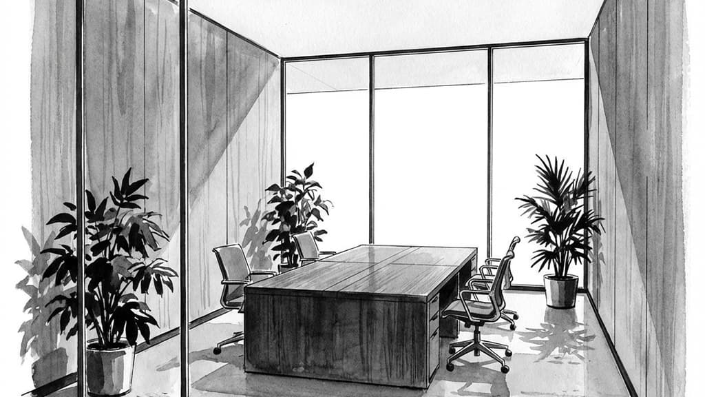 Bureau privatif 4 personnes dans un espace de travail professionnel