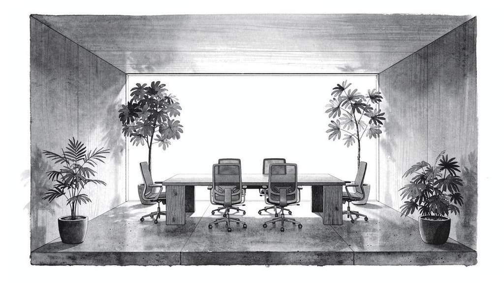 Bureau privatif 6 personnes dans un espace de travail professionnel
