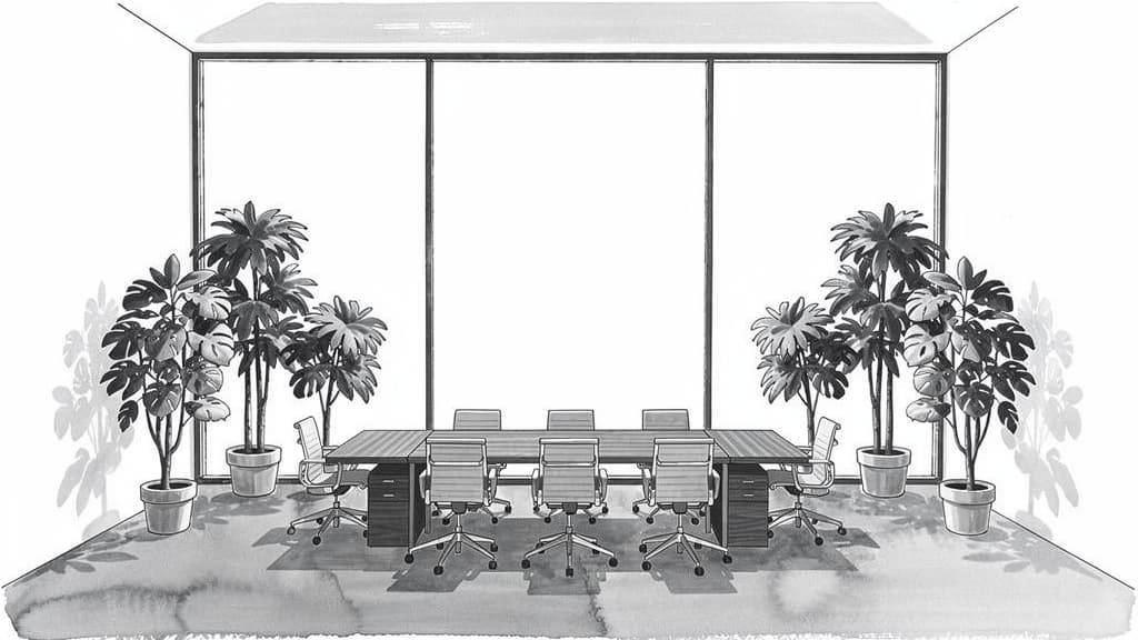 Bureau privatif 8 personnes dans un espace de travail professionnel