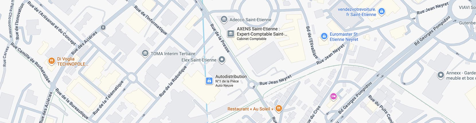 Localisation du campus WIDE et espaces de travail professionnels au Technopôle