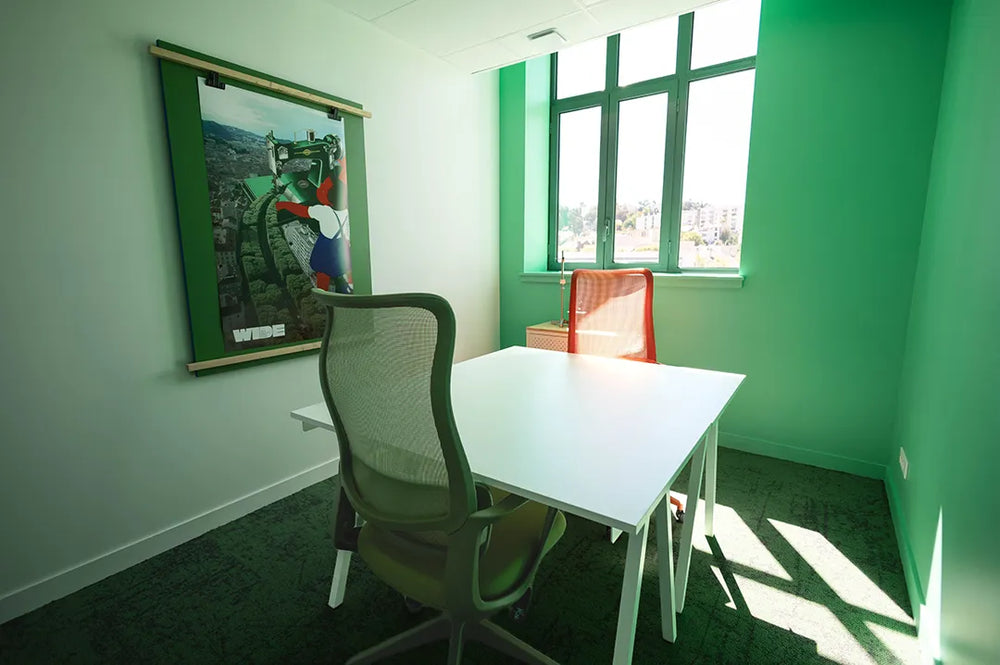 Bureau privatif 2 personnes lumineux WIDE Fauriel à Saint-Étienne avec fauteuils ergonomiques