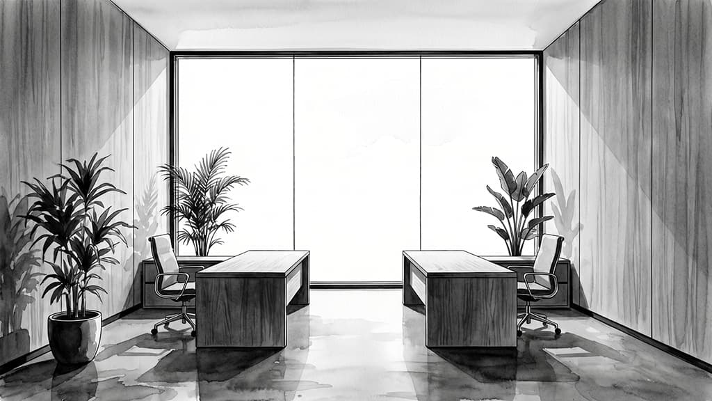 Bureau privatif 2 personnes dans un espace de travail professionnel