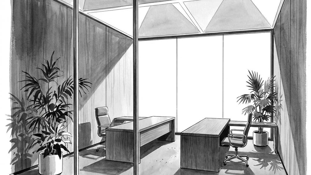 Bureau privatif 2 personnes dans un espace de travail professionnel