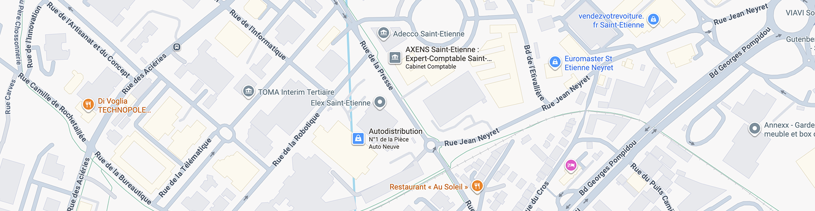 Localisation du campus WIDE et espaces de travail professionnels au Technopôle