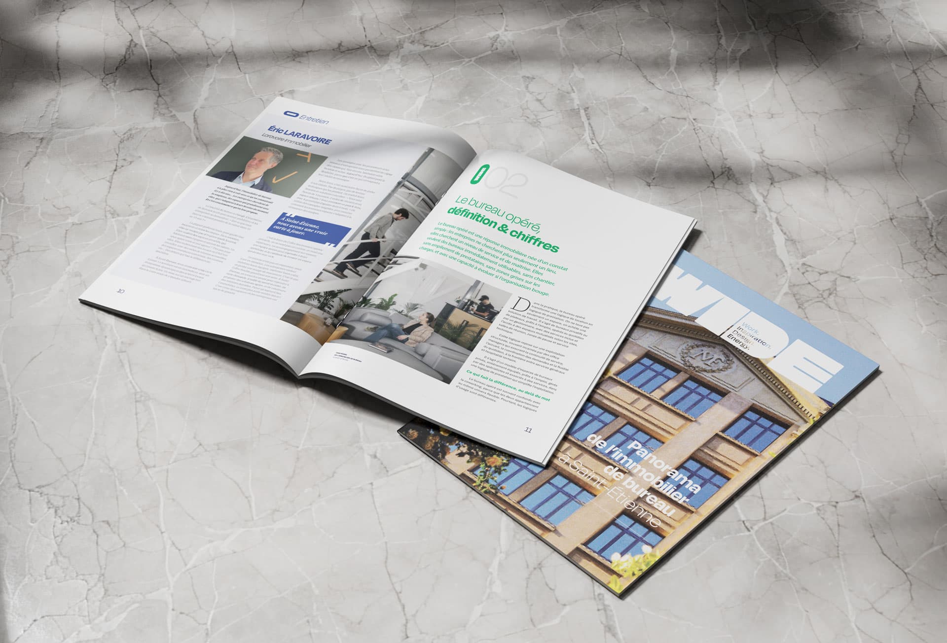 Magazine WIDE consacré au panorama de l’immobilier de bureau à Saint-Étienne