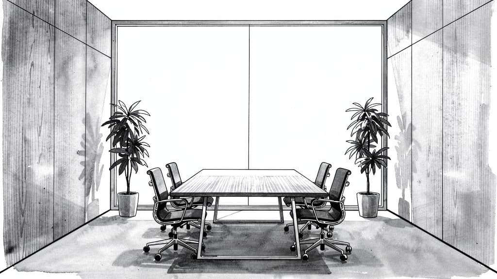 Salle de réunion 4 personnes pour rendez-vous et échanges professionnels